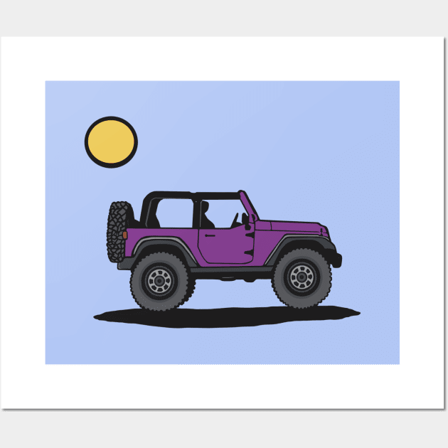 Purple Reign Wrangler with Sun Wall Art by Trent Tides